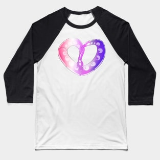 Ball Python Heart (Pride Design) Baseball T-Shirt